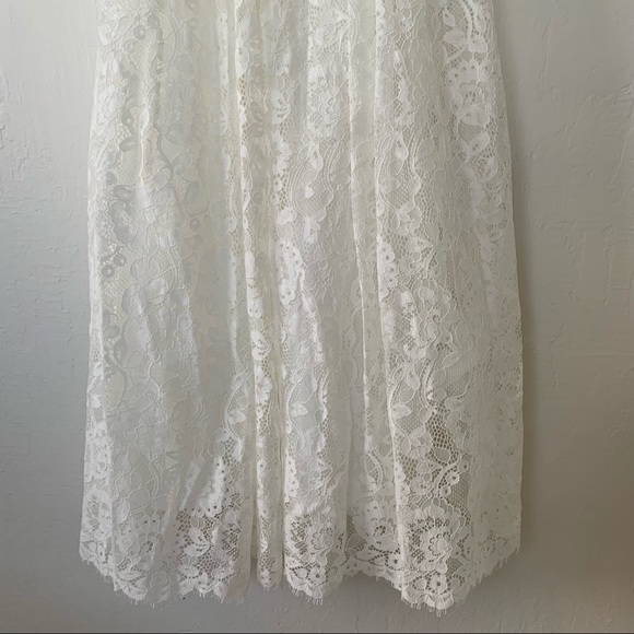 ASOS BRIDAL EDITION Grace Lace Long Sleeve Crop Top Maxi Wedding Dress - Picture 15 of 16